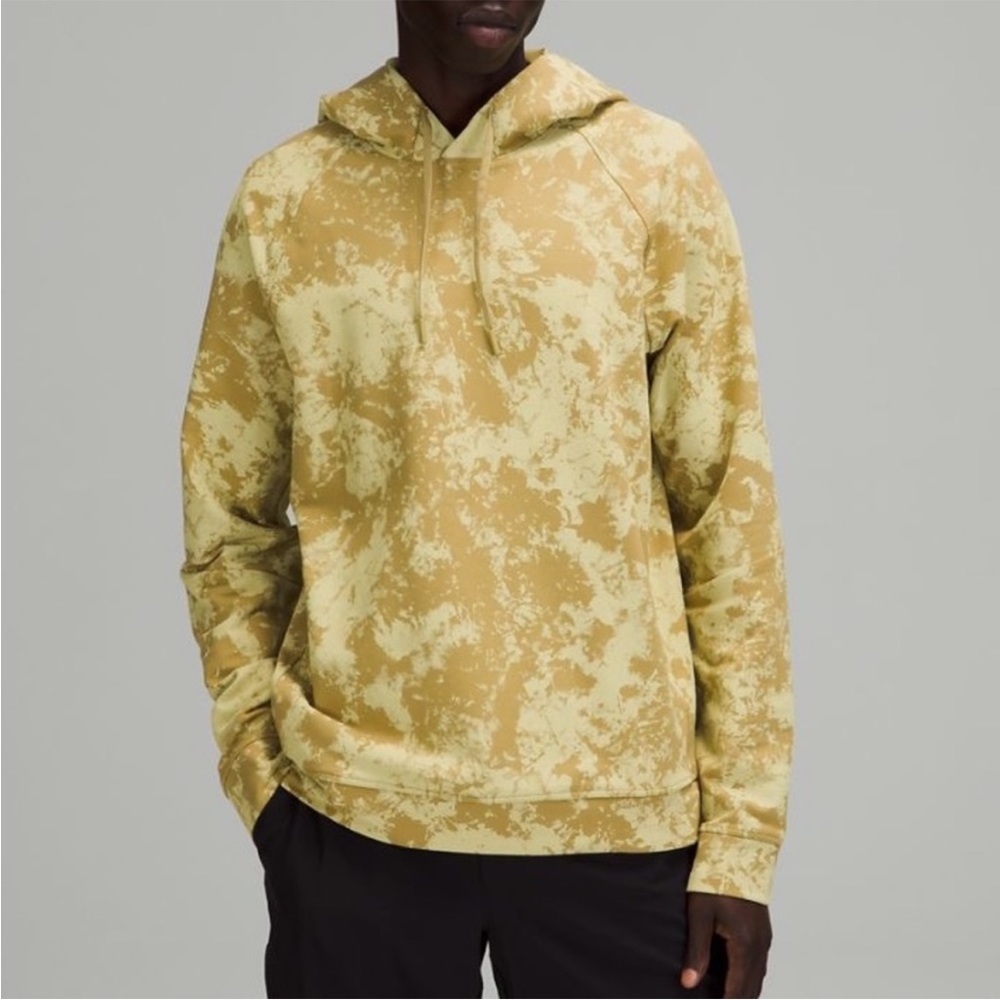 Lululemon City Sweat Pullover Hoodie French Terrycloth Men’s Large Green Print